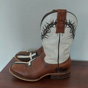 Tin Haul In Between Thieves John 3:16 Cross Western Boots Women's Size 7.5